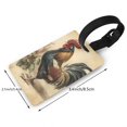 thumbnail image 2 of Vintage Rooster Art Luggage Tags Suitcases ID Baggage Identifier Card Name Tag for Travel Backpacks Gym Bags, 2 of 6
