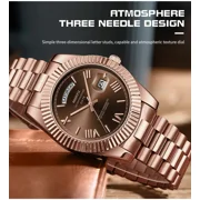 NIBOSI Mens Luxury Simple Business Temperament Automatic Calendar Waterproof Quartz Watch