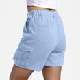 thumbnail image 5 of Horkkom Hiking Shorts Women Button Zipper Elastic Waist Cargo Shorts Running Athletic Travel Golf Shorts with Pockets M, 5 of 8