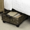 thumbnail image 2 of happimess BSK2014B Adaline 18.11" Classic Farmhouse Hand-Woven Hyacinth Rectangular Underbed Storage Bin with Wheels and Handles, Brown, 2 of 5