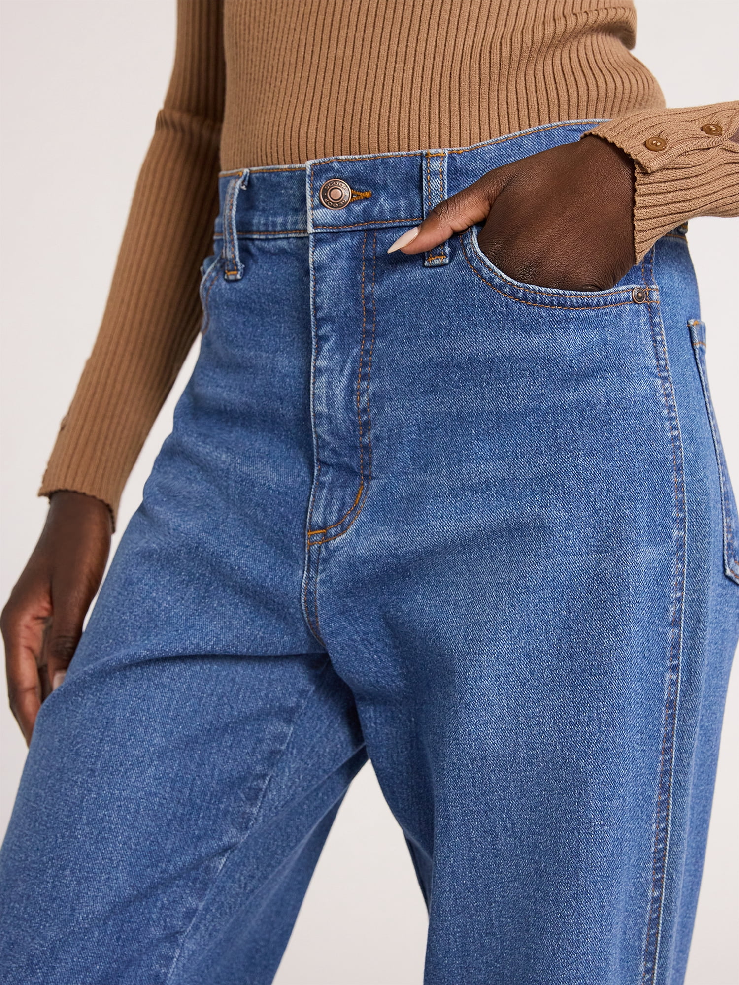 Scoop Women's Stovepipe High Rise Straight Leg Jeans, Sizes 0-20