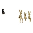 thumbnail image 1 of Figura de resina de gato y , escultura decorativa de animal, adorno coleccionable para entrada, estantería, sala de estar, dormitorio, escrito, 1 of 8