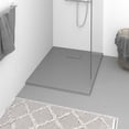 thumbnail image 1 of vidaXL Plateau de Base de Douche SMC Gris 90x70 cm, 1 of 5