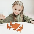 thumbnail image 5 of Isvgxsz 1/12 Dollhouse Miniature Dining Table and Chair Set, 5 pcs Wooden Mini DIY Dollhouse Furniture Accessories Set,Dining Table Chairs, 5 of 6