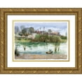 thumbnail image 1 of Shefranov, Olga 14x11 Gold Ornate Wood Framed with Double Matting Museum Art Print Titled - Pond, 1 of 4
