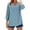 #222-Blue, variant on Womens V Neck Polo Shirts 3/4 Sleeve Collared Tops Business Casual Summer Tops Trendy Loose