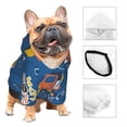 thumbnail image 5 of Yiaed Construction Vehicles Print Dog Hoodie Security Pet Dog Costume Pets Dog Hoodie Sweatshirt with Pocket for Small Dogs-X-Small, 5 of 5