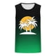 thumbnail image 4 of Camiseta sin mangas de cuello redondo para hombre, estampada, informal, deportiva, elástica, de moda, de poliéster., 4 of 4