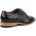 thumbnail image 3 of JUSTINREESS Aster Men's Pointed Toe Brogue Smart Shoes In Navy Size 9, 3 of 6