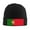 Black, variant on Portugal Flag Winter Beanie Hats for Men Women Warm Cozy Knitted Cuffed Skull Cap Red