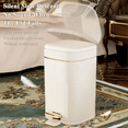 thumbnail image 5 of New Arrivals 10L Luxury Pedal Trash Can for Bathroom, Large Capacity Waterproof Kitchen Recycle Bin with -Type Lid, 5 of 7