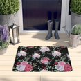 thumbnail image 2 of Pioneer Flower Floral Print Flannel Non Slip Door Rugs,Washable Door Mats Indoor,Decorative Door Mats,Dirt-Resistant and Absorbent Doormat for Entrance,Bedroom,Kitchen,Bathroom,31.5"x17", 2 of 4