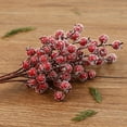 thumbnail image 4 of 10 Pack Artificial Red Berry Stems with Ice Snow, 10.2 Inch Long Pomegranate Berry Picks for Christmas Crafts, Wedding Decor, Wreath Making, Garland, and Festive Centerpieces, 4 of 6