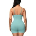 thumbnail image 5 of BLTIBY Tank Top Bodysuit for Women U Neck Solid Color Shorts Jumpsuit Tummy Control Seamless Shapewear Comfy Fashion Bodysuits Green S, 5 of 9