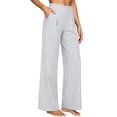 thumbnail image 4 of ClodeEU Women's Striped High Waist Pleated Wide Leg Pants,Casual Loose Trousers with Pockets ,Women's Plus XL, 4 of 7