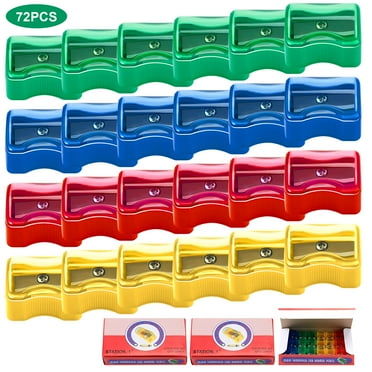 AOWOO 72Pack Pencil Sharpeners in Bulk, Colorful Pocket Sized Mini Handheld Pencil Sharpener for Students, Perfect for Party Favors, Goodie Bags, Classroom Prizes and School Supplies
