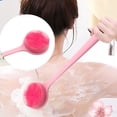 thumbnail image 4 of Biplut Bath Tool Multifunctional Easy Storage Silicone Shower Scrubbing Massage Brush for Bathroom (Pink), 4 of 13