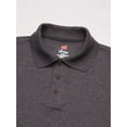 thumbnail image 2 of Hanes Men`s X-Temp Fresh IQ Pique Polo, L, Charcoal Heather, 2 of 3