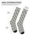 thumbnail image 2 of Lsque Transport Train Pattern Sport Compression Socks for Men & Women 15-20 mmHg Knee High Nurse Pregnant Running Medical and Travel Athletic, 2 of 6