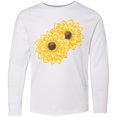thumbnail image 3 of Inktastic Yellow Sunflowers Long Sleeve Youth T-Shirt, 3 of 5