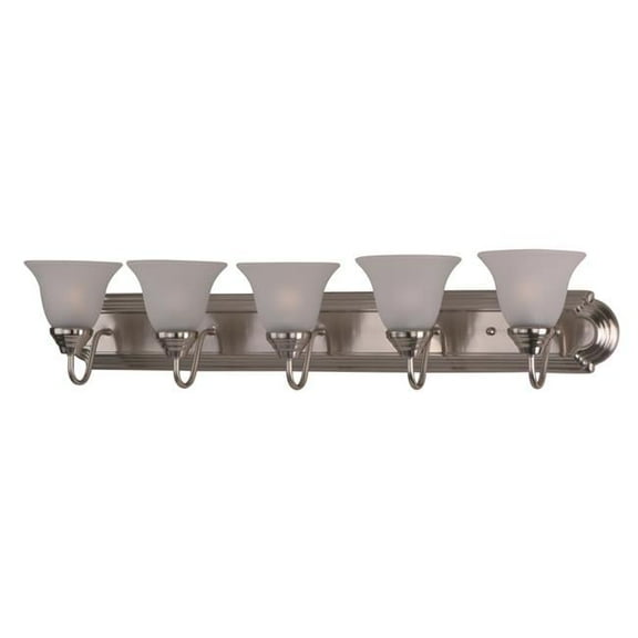 Essentials 5-Light Bathroom Vanity, Satin Nickel