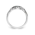 thumbnail image 2 of 14K White Gold Ring Band Diamond Round & Blue, Size 5, 2 of 5
