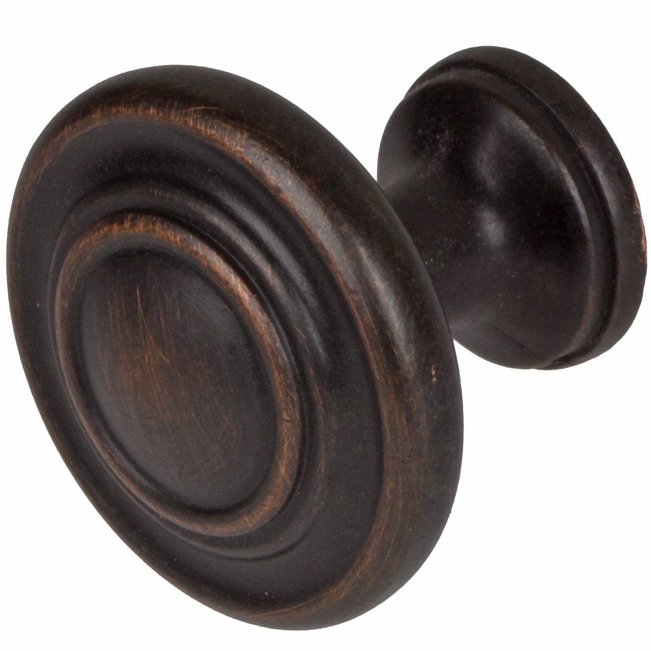GlideRite 1.25 in. Classic Round Ring Cabinet Knobs, Oil Rubbed Bronze, Pack of 25