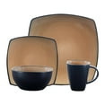 thumbnail image 1 of Gibson 612216RM Square Reactive Glaze Dinnerware Set, Taupe - 16 Piece, 1 of 2