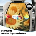 thumbnail image 5 of Xecao Golden Sunflower In Field Pattern Car Seat Back Protector 2 Pack Large Capacity Pocket, Kick Mats Back Seat Protector, 5 of 8