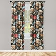 thumbnail image 3 of Ambesonne Witchcore Curtains, Red Moons Witchy Print, Pair of 28"x84", Charcoal Grey Champagne, 3 of 5