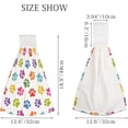thumbnail image 3 of Hanging Towels 1 Pcs, Dish Towels Dog Paw Prints Pattern Absorbent Hand Towels with Hanging Loop Washcloth for Bathroom Kitchen, 3 of 6