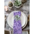 thumbnail image 2 of Vintage Purple Cloth Napkins Set of 6 Reusable Dinner Napkins, Retro Botanical Abstract Art Cocktail Napkin Washable Table Napkins for Wedding/Holiday Party/Baby Shower 20"x20", 2 of 7