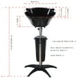 thumbnail image 6 of Loyalheartdy Removable lift vertical shampoo tray Plastic Rolling Stand Shampoo Basin for Barber Shop Beauty Salon (Black), 6 of 10