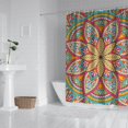 thumbnail image 2 of Wildflower Boho Shower Curtain 72x72, Quick-Dry Polyester with Plastic Rings, Artistic Daisy Print for Spring Bathroom Decor, 2 of 5