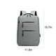 thumbnail image 3 of Mochila para portátil de 15.6 pulgadas, mochila de viaje delgada de negocios gris con puerto de carga USB, mochila de hombro doble de gran capacidad para la universidad y la escuela, regalos para homb, 3 of 9