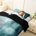 thumbnail image 3 of Homewish Blue Gray Ombre Twin Comforter Sets,Retro Abstract Artwork Bedding Set,Black Reversible,2pcs,1 Comforter and 1 Pillowcase, 3 of 7
