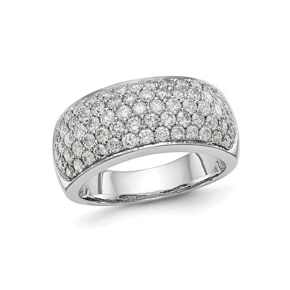 1.59 Carat (Ctw VS2-SI1, D-E-F) Lab-Grown Diamond Ring Band in 14K White Gold (SIZE 7) for Women