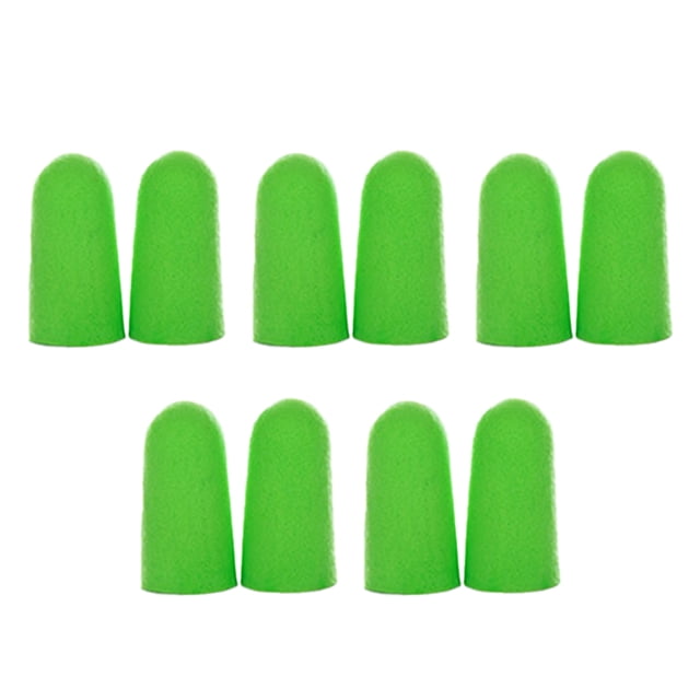 Lot de 10 Repos de Voyage Aide au Sommeil Aide au Sommeil Réutilisable Anti-Bruit Prévention Insonorisante Bouchons d'Oreilles Accessoires d'Oreilles Relaxation Vert