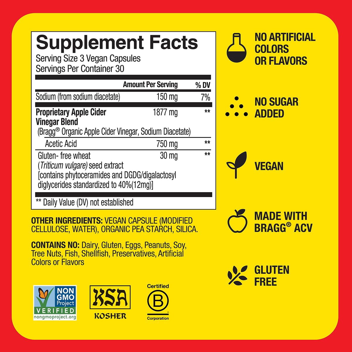 Bragg Renew Apple Cider Vinegar Capsules with Phytoceramides, 90 Ea..