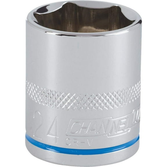 Channellock 1/2" Drive 24 mm 6-Point Shallow Metric Socket