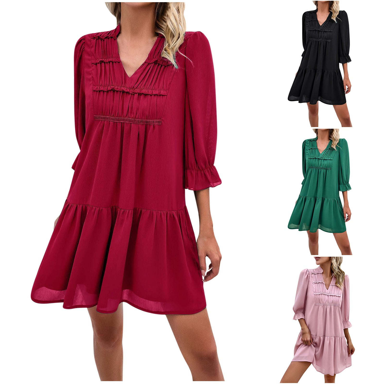 ワンピース theredthread S layered ruffle dress mini ワンピース theredthread S layered ruffle dress THEREDTHREAD