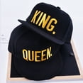 thumbnail image 4 of Colevkie King Queen Baseball Caps for Couples,Adjustable Flat Brim Hats,Embroidered Snapbacks for Men Women,Hip Hop Style,Gift for Anniversary, 4 of 5