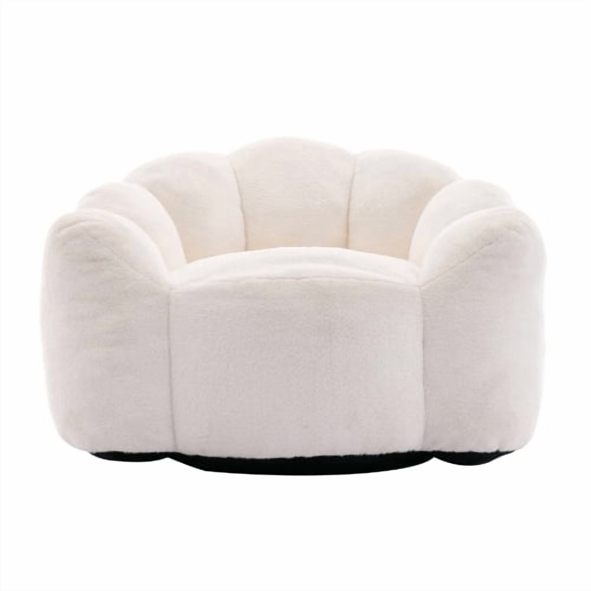 Bean Bag Sofa Lotus type compression – No Assembly, Portable Comfort for Living Room, Bedroom, White