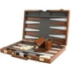 thumbnail image 1 of Set de viaje de cuero marrón Vovotuzzi 15 para juego de backgammon, 1 of 1