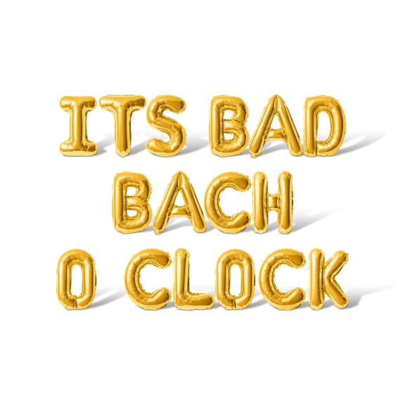 Letter Balloons - ITS BAD BACH O CLOCK 16" Inch Alphabet Letters Foil Mylar Balloon Bachelorette or Bridal Shower Party Banner (Gold)