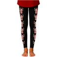 thumbnail image 4 of CHENge Christmas Leggings for Girls Leggings Size 10-12 High Waist Xmas Printed Yoga Pants Lightweight Stretch Tight Sports Pant Casual Fashion Lifting Legging(a-Black,9-10 Years), 4 of 5