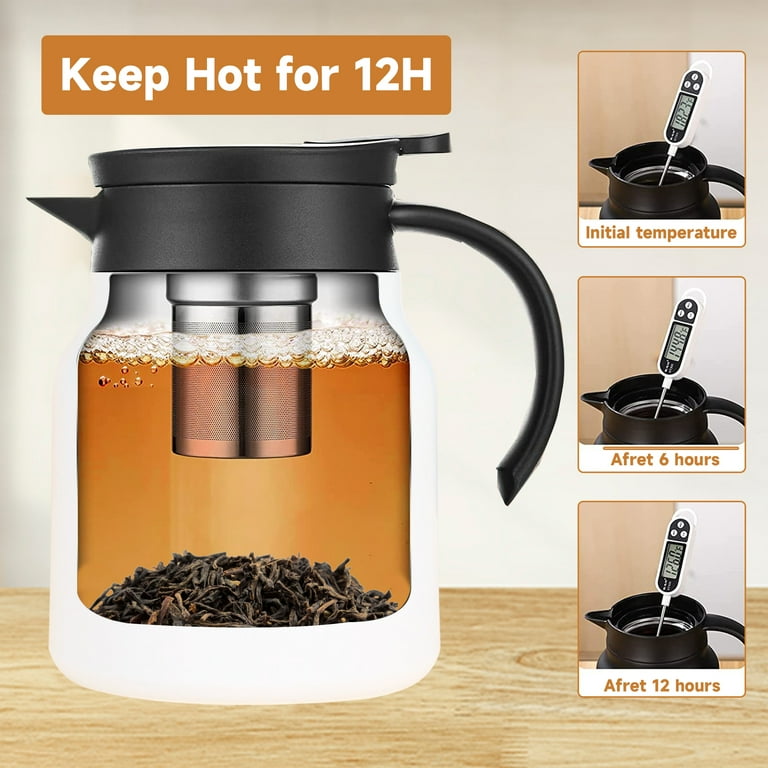  Thermal Coffee Carafe 34 Oz - 12 Hours Hot Beverage Dispenser