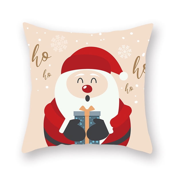 Advancent Funda de almohada de 2 piezas con estampado de elementos navideños, decoración de funda de almohada de poliéster lavable para sofá, funda de Kits de decoración para fiestas B-06707 Advancent HA007819-07