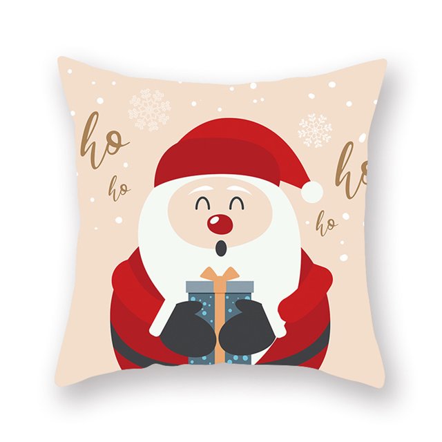 Billuyoard Funda de almohada de 2 piezas con estampado de elementos navideños, decoración de funda de almohada de poliéster lavable para sofá, funda de Kits de decoración para fiestas B-06707 Billuyoard HA007819-07