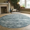 thumbnail image 3 of Davide 1228 Transitional Striated Blue 8' Round Area Rug, 3 of 5